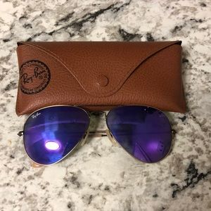 Purple Ray-Ban aviators